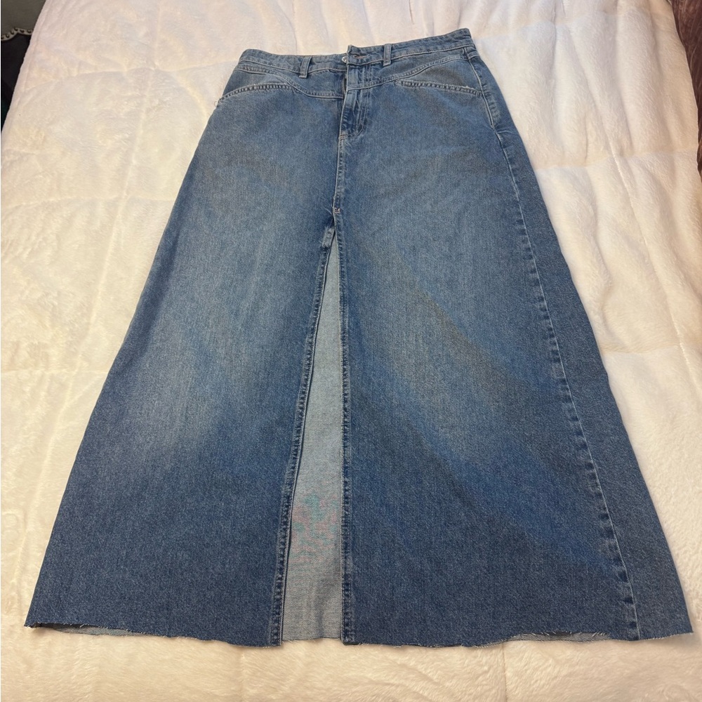 We The Free Come As You Are Denim Maxi Skirt- Cut to Fit Petite Length